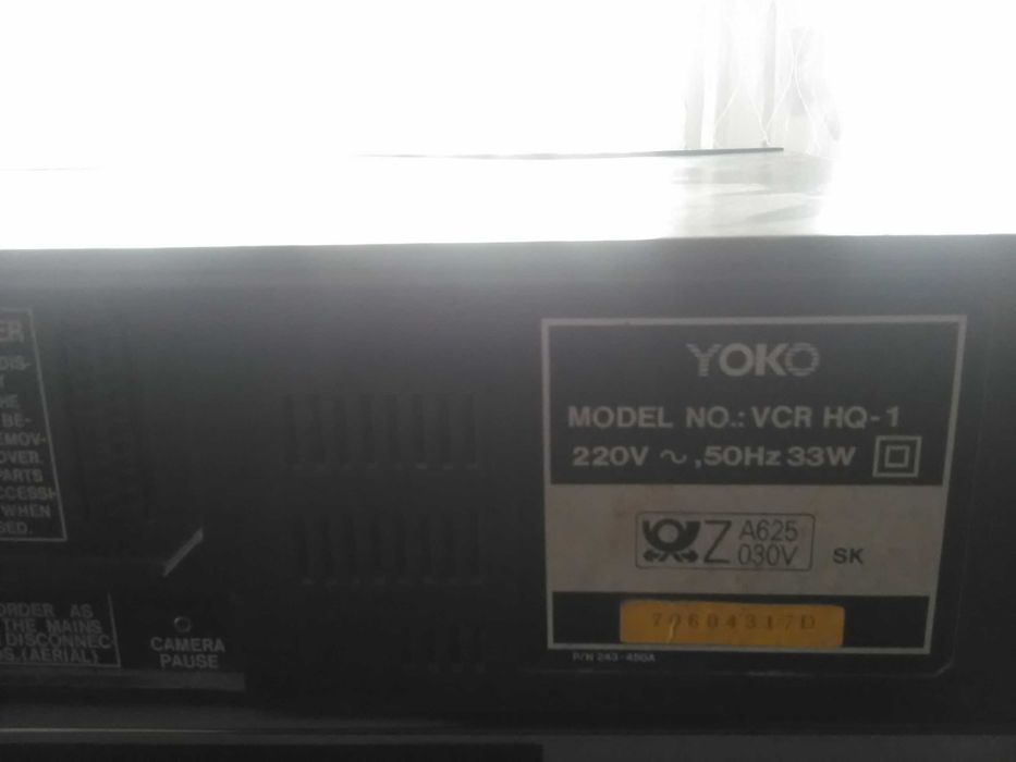 Видео магнетофон марка YOKO VCR HQ1