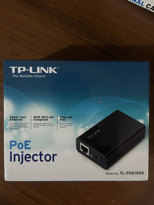 PoE инжектор TP-Link TL-POE150S 1 порт, 15.4 Вт