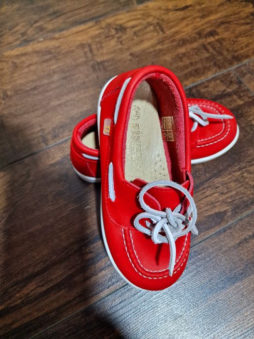 Mocasini piele roșii