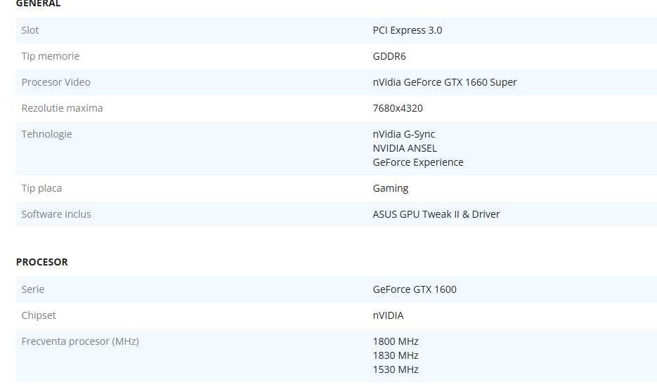 Placa video Asus Phoenix GeForce GTX 1660 OC SUPER, 6GB GDDR5, 192-bit