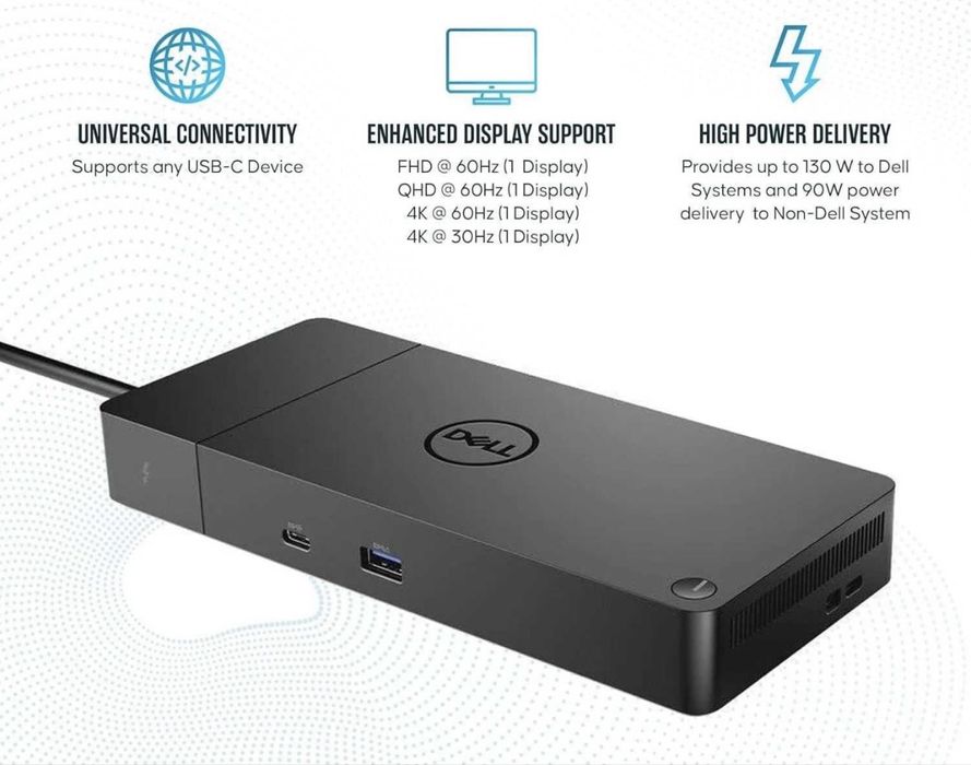 Amerikanskiy Dell WD19 4K Dock USB-C / Док-станция Dell WD19 4K