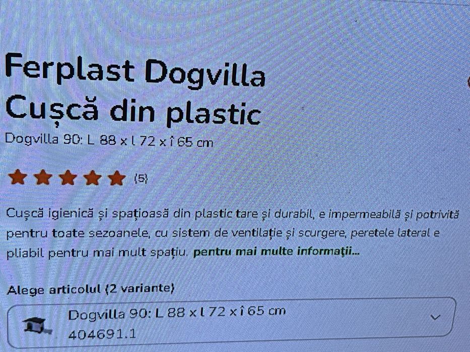 Cușcă catel plastic