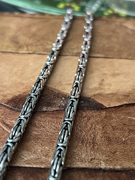 Lanț argint bărbătesc bizantin/king