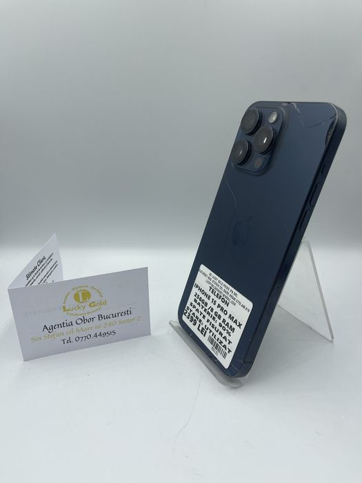 Iphone 15 Pro Max Spate Fisurat 256Gb / 90% Bat FACTURA/GARANTIE#53131