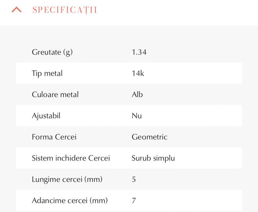 Set,  lant cu pandantiv si cercei aur alb TAILOR noi
