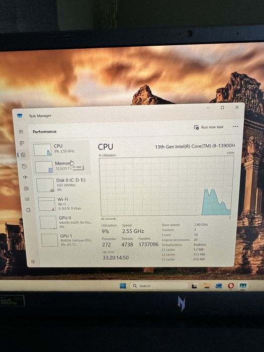 Acer Nitro V5 I9 13900H RTX 5060 32GB Ram БАРТЕР