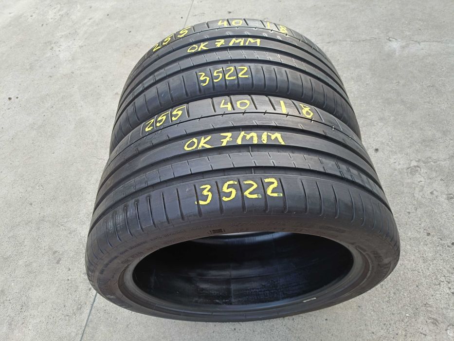 Doua anvelope vara 255 40 18 michelin pilot super sport profil de 7 mm
