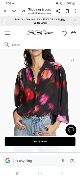 Риза Rag & Bone размер С