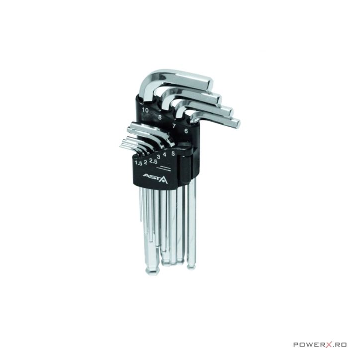 Set imbus, chei hexagonale, 1.5 - 10mm, 10 piese, Asta