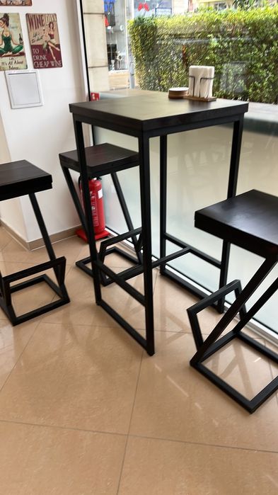 Бар столове масив и желязо