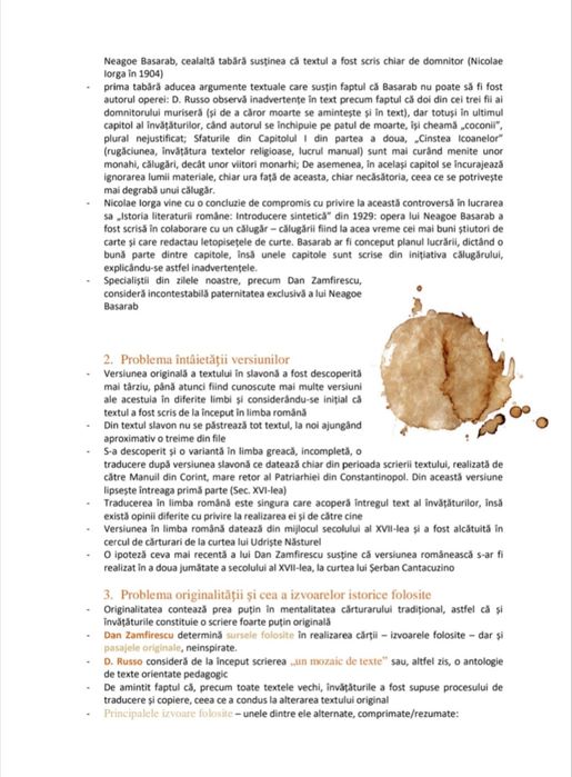 Notițe Cursuri Litere (Literatură Veche)