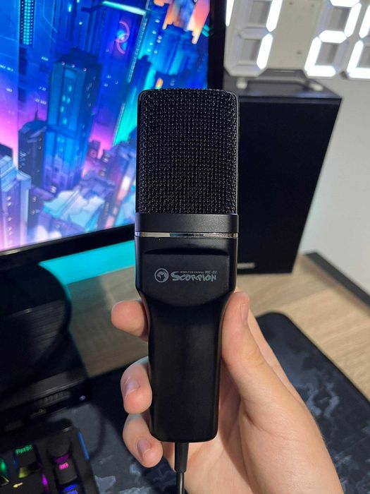 Професионален стрийминг микрофон Marvo, черен, USB | MARVO MIC 03