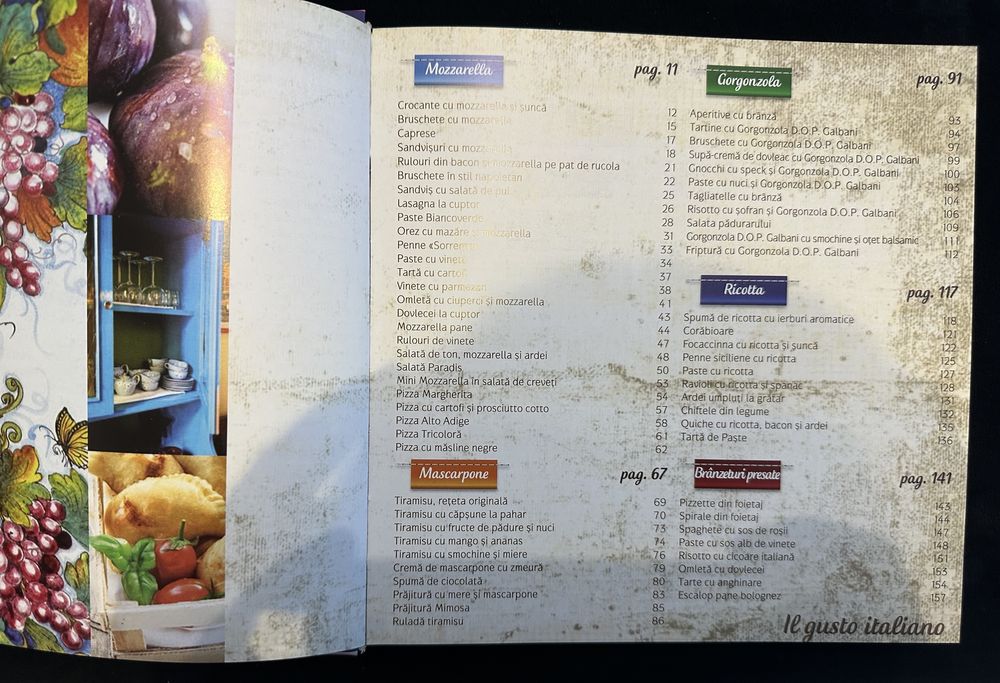 Carte culinara Galbani cu retete italiene