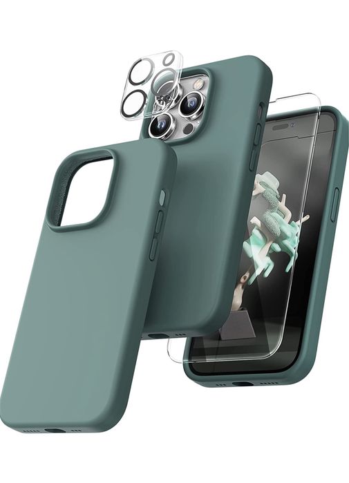 Husa Alcant + Folie Sticla + Folie Camera Iphone 14/15/16/PRO/MAX/PLUS