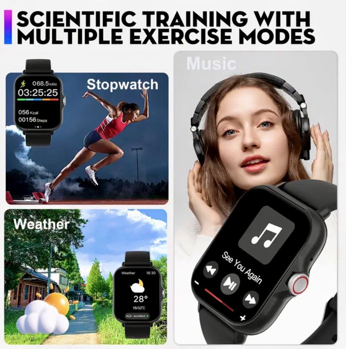 Мъжки смарт часовник LIGE/Ергономичен, спортно/ежедневен -25%Промоция!