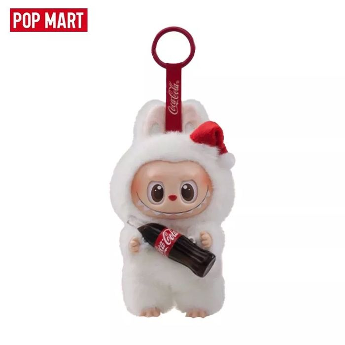Figurina LABUBU cu agatatoare cu sticla Coca-Cola, editie limitata