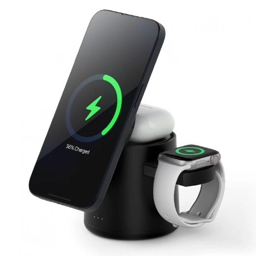 Безжично зарядно 3в1 15W Magesafe