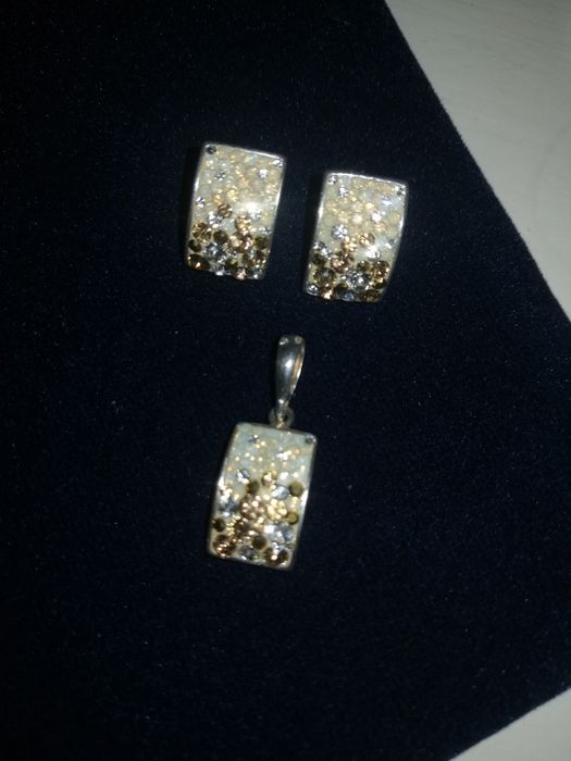 Подарък за нея сребърен комплект 925