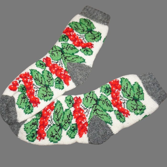 Sosete de lana cu model, ciorapi de lana