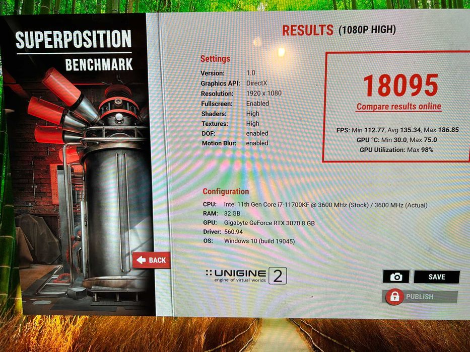 Геймърски i7 11700K/RТX 3070/32Gb рам/Nvme+SSD 2tb/Asus Top RGB