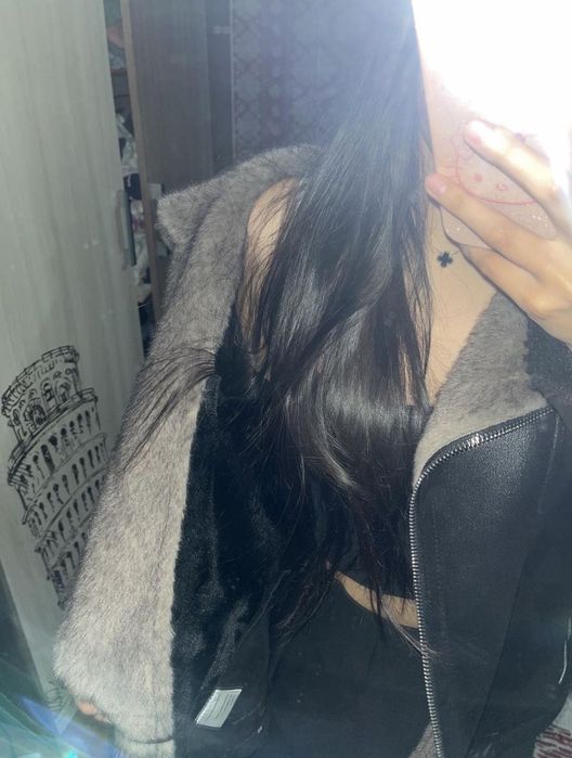 Теплая кожанка с мехом