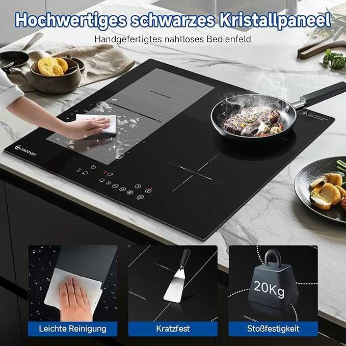 Plită cu inducție AMZCHEF 60 cm cu zone flexibile