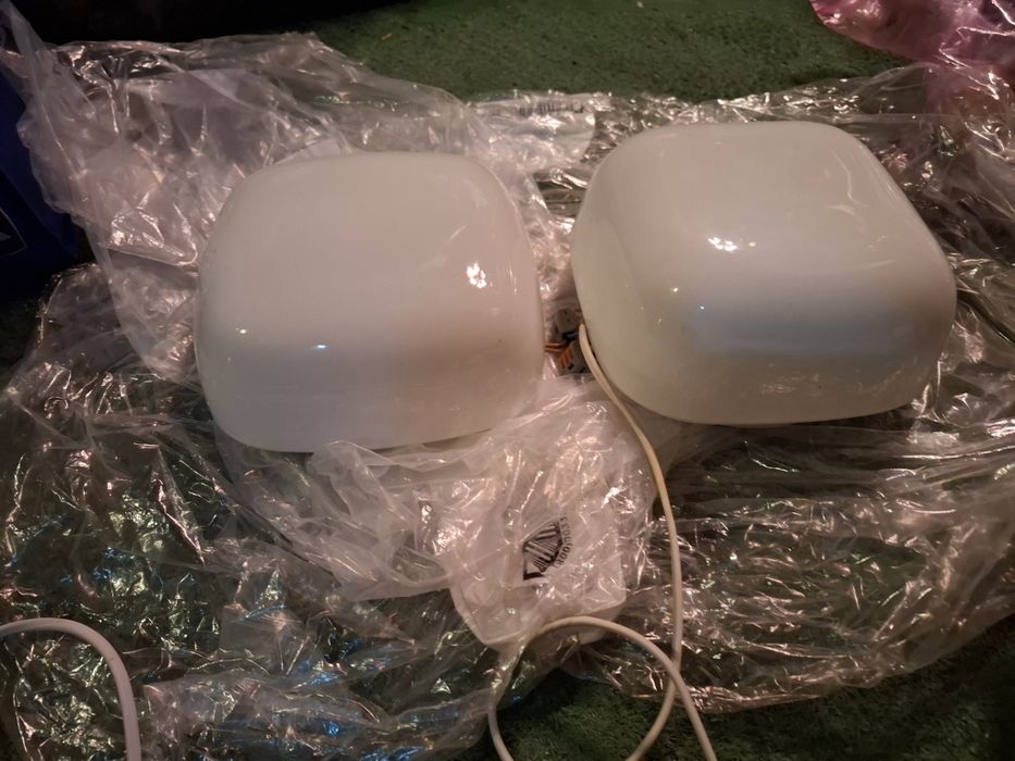 Accesorii lumina vintage colectie opalina Polonia 1970