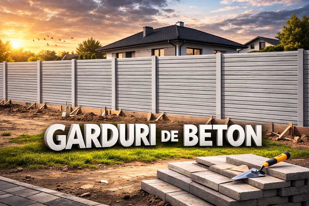 Gard din placi de beton