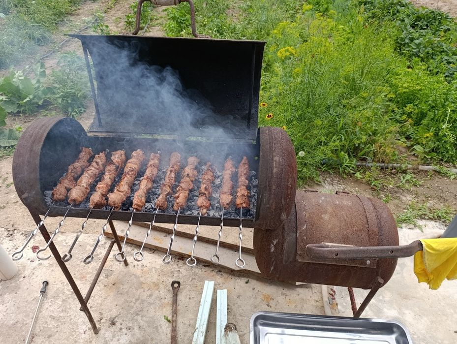 Мангал + коптильня