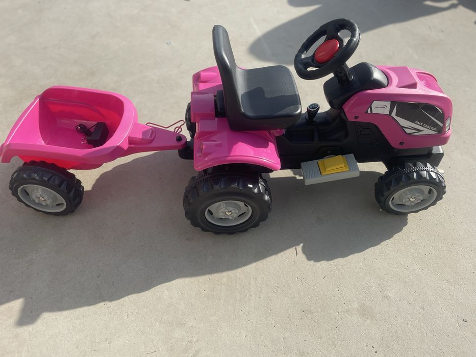Tractor electric cu remorca Micromax MMX Pink
