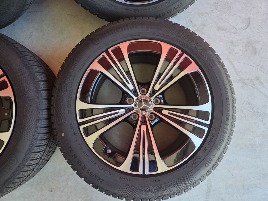 Jante Mercedes Clasa E  W214 cu Anvelope iarna Continental  225/55/18 dot 2025