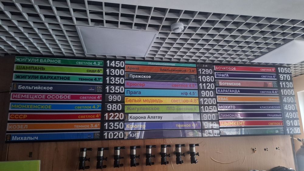 Стелаж. Барная стойка.  Холодильник.  Моноблок.