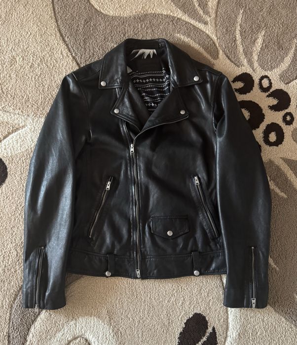 Geaca de piele All Saints tip biker ca noua piele miel premium  marimea  S/M ysl rock