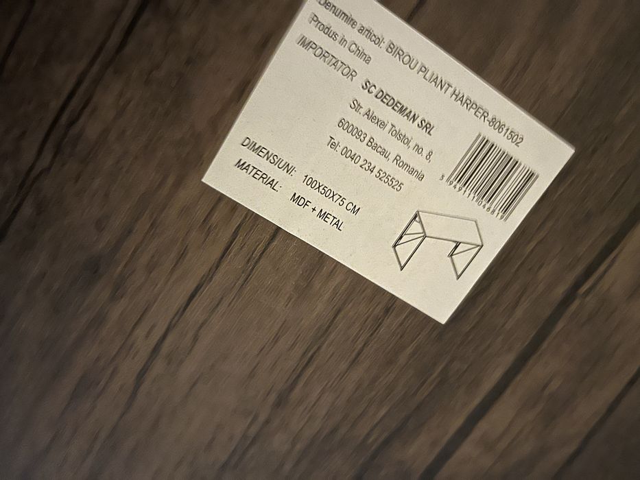 Birou Plian Harper 100x50