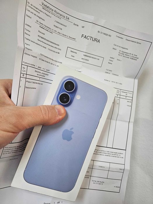iPhone 17, 256 Gb, neverlock, sigilat la cutie, Garantie 2 ani.