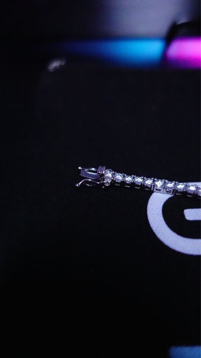 Bratara Tennis cu Diamante VVS1 Moissanite din argint 925 si Aur 18k