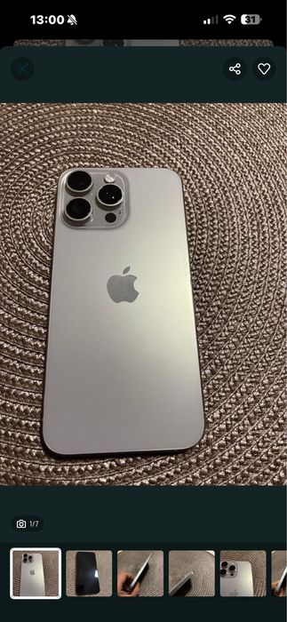 iPhone 15 Pro Max 512gb , “Natural Titanium”