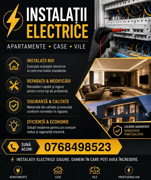 Instalații Electrice Premium pentru Case și Apartamente