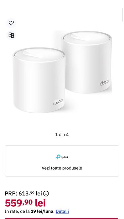 TP-LINK Deco X1500 AX 1500, 2 pack, sigilat, transport inclus