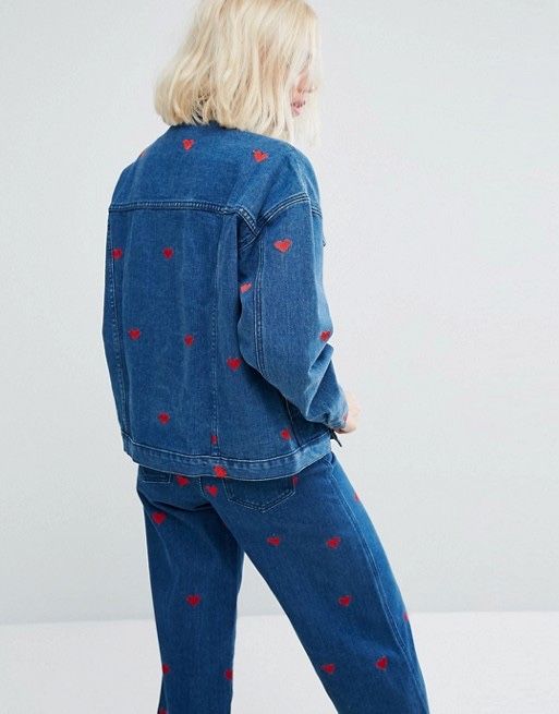 Asos дънково яке със сърца Zara