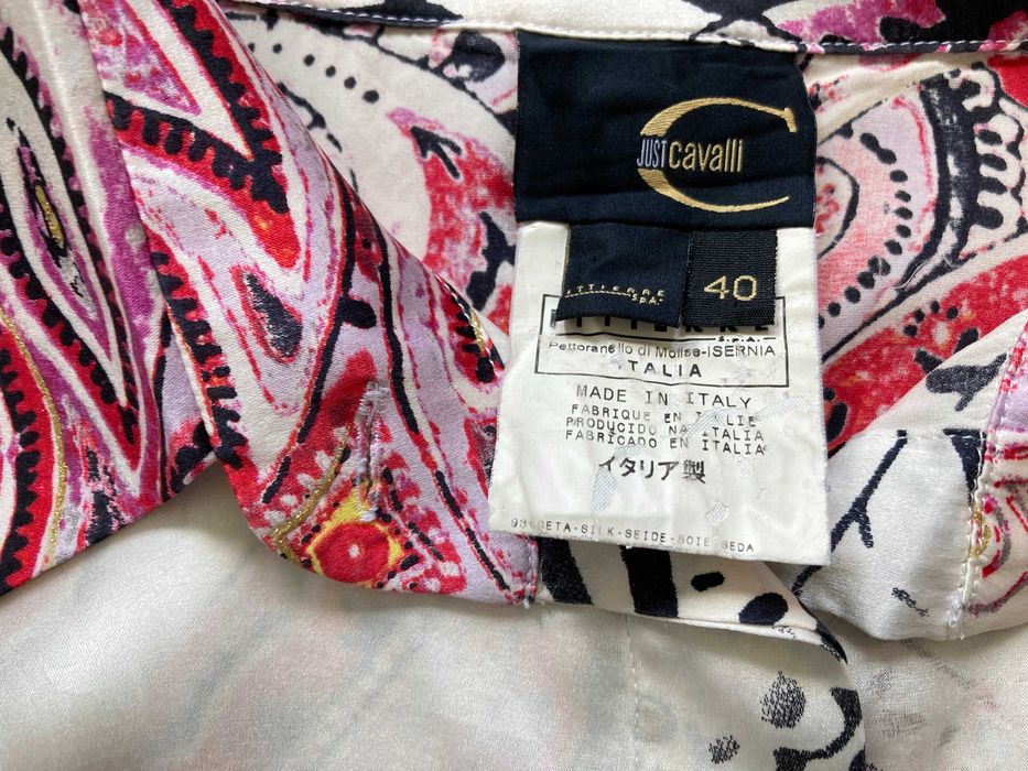 Just Cavalli Animal Print женска копринена блуза коприна IT40 / S / 36