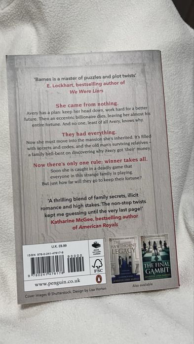 Книга “ The Inheritance Games” - Jennifer Lynn Barnes