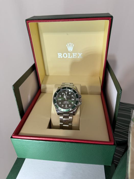 Ceas Rolex Argintiu Verde Premium // Oyster Perpetual Date Submariner