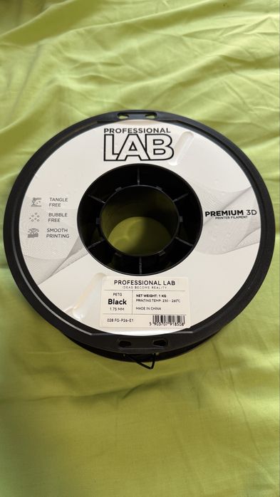Rola filament PETG negru Professional Lab