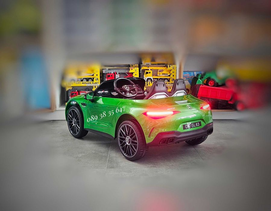 ТОП ЦЕНА!НОВО!Акумулаторна кола Mercedes SL63 AMG с 12V,МЕКИ ГУМИ,USB