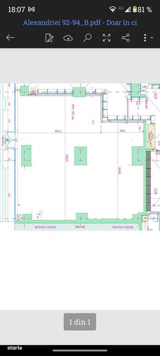 Spatiu stradal  167 mp