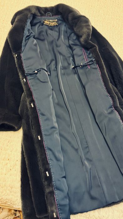 Луксозно палто от норка.Гърция.Визон. Естествена кожа с косъм.