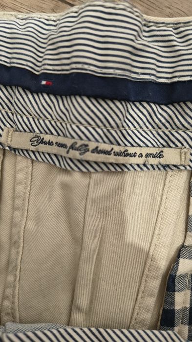 Pantaloni Tommy Hilfiger crem