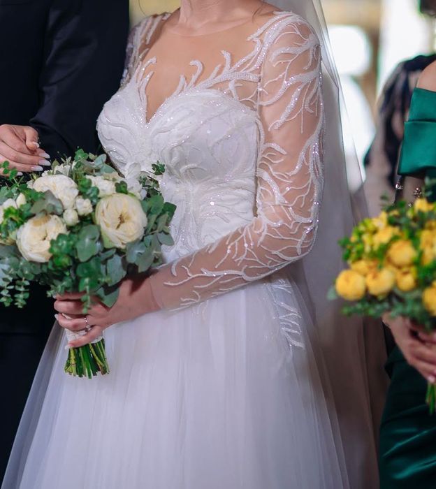 Rochie mireasă (voal și diademă cadou)