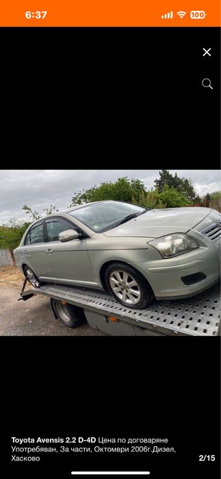 Тойота Авенис.Toyota avensis на !Части! 2.0D-4D.126кс.2006г.хечбек